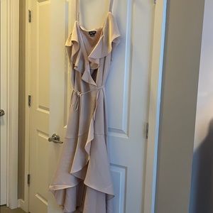 City Chic Ruffle Amore Maxi Dress- gardenia